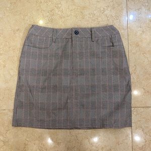 Grey Plaid Skirt